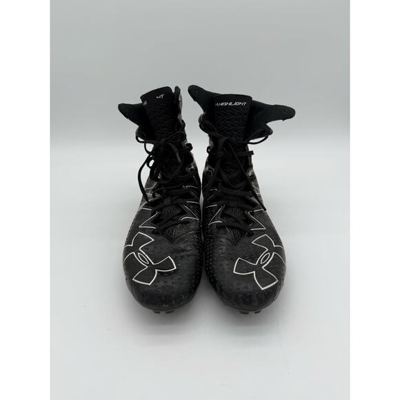 Under Armour Black and White Athletic Cleats 11.5 Soccer Rugby Football - Picture 1 of 6